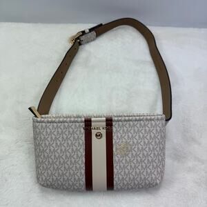 Michael Kors Logo Fanny Pack Waist Belt Bag Brown Signature Women’s S/M